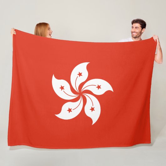 Vlag van Hong Kong Fleece Deken (In situ)