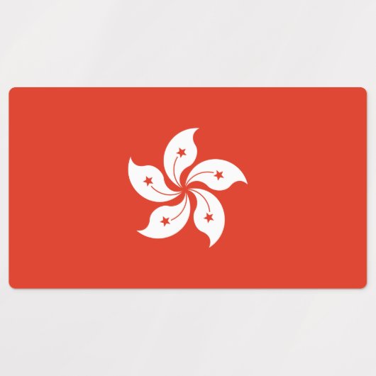 Vlag van Hong Kong Labels (Design 2)