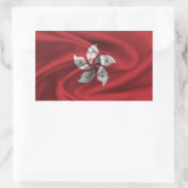 Vlag van Hong Kong Rechthoekige Sticker (Tas)