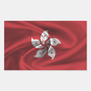 Vlag van Hong Kong Rechthoekige Sticker