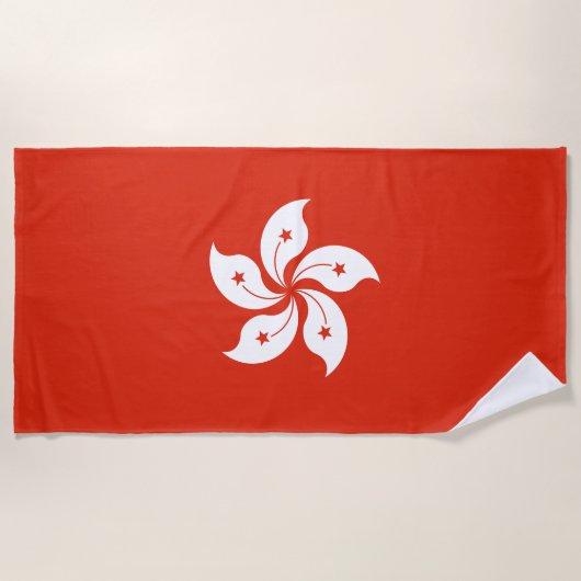 Vlag van Hong Kong Strandlaken (Voorkant)