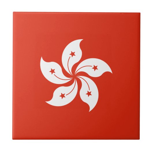 Vlag van Hong Kong Tegeltje (Voorkant)