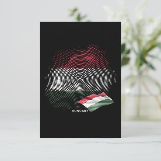 Vlag van Hongarije Bedankkaart (Staand voorkant)
