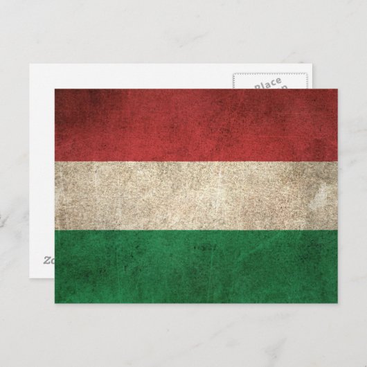  vlag van Hongarije Briefkaart (Voorkant / Achterkant)