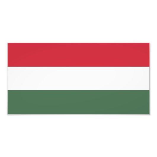 Vlag van Hongarije Foto Afdruk (Voorkant)