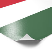 Vlag van Hongarije Foto Afdruk (Hoek)