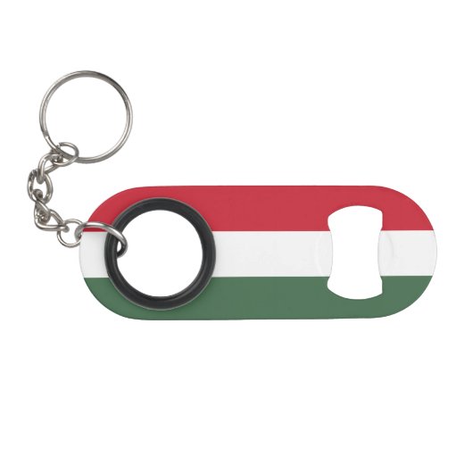 Vlag van Hongarije Mini Flessenopener (Voorkant (Horizontaal))
