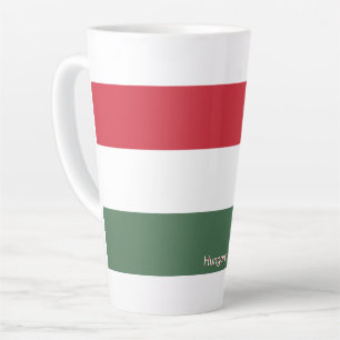Vlag van Hongarije op maat gemaakt Latte Mok