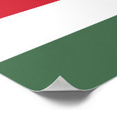 Vlag van Hongarije Poster (Hoek)