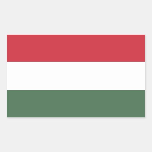 Vlag van Hongarije Rechthoekige Sticker (Voorkant)