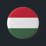 Vlag van Hongarije Ronde Button 5,7 Cm<br><div class="desc">Patriottische vlag van Hongarije.</div>