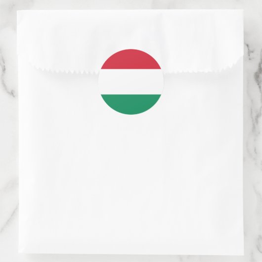 vlag van Hongarije Ronde Sticker (Tas)
