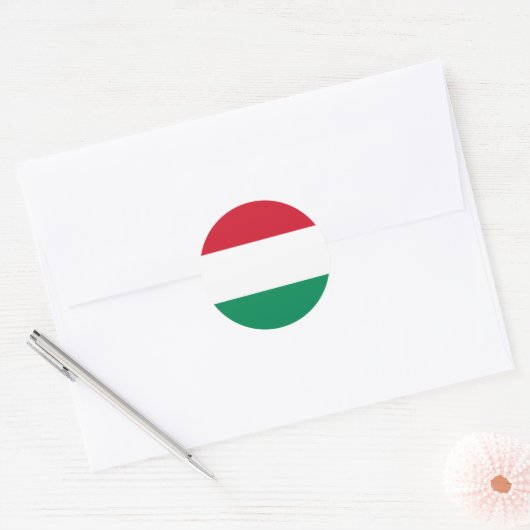 vlag van Hongarije Ronde Sticker (Envelop)