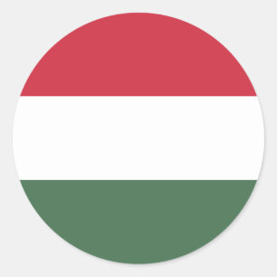 vlag van Hongarije Ronde Sticker