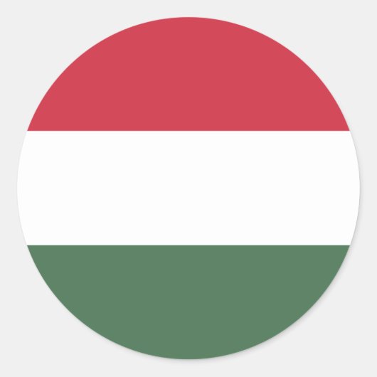 vlag van Hongarije Ronde Sticker (Voorkant)