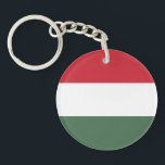 Vlag van Hongarije Sleutelhanger<br><div class="desc">Patriottische vlag van Hongarije.</div>