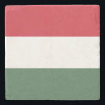 Vlag van Hongarije Stenen Onderzetter<br><div class="desc">Patriottische vlag van Hongarije.</div>
