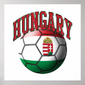 Vlag van Hongarije Voetbal Poster (Voorkant)