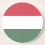 Vlag van Hongarije Zandsteen Onderzetter<br><div class="desc">Patriottische vlag van Hongarije.</div>