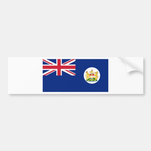 Vlag van Hongkong 英 港 (1959 - 1997) Bumpersticker (Voorkant)