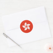 vlag van Hongkong - 香 - 區 - 特 - stille 行 - , , , , Ronde Sticker (Envelop)