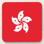 vlag van Hongkong Bier Onderzetter (Voorkant)