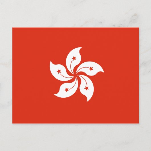 Vlag van Hongkong Briefkaart (Voorkant)