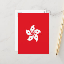 vlag van Hongkong Briefkaart