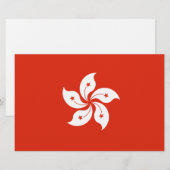 Vlag van Hongkong Briefpapier (Voorkant / Achterkant)