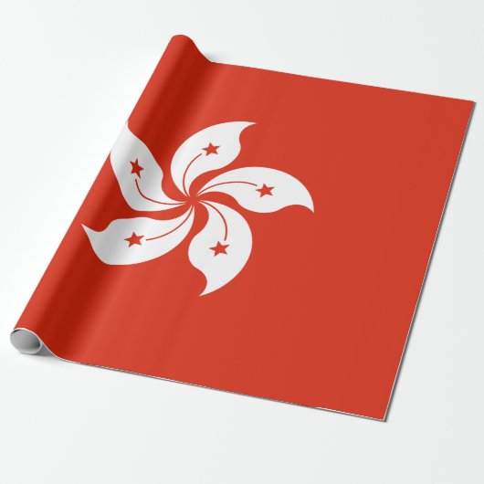 Vlag van Hongkong Cadeaupapier (Uitgerold)