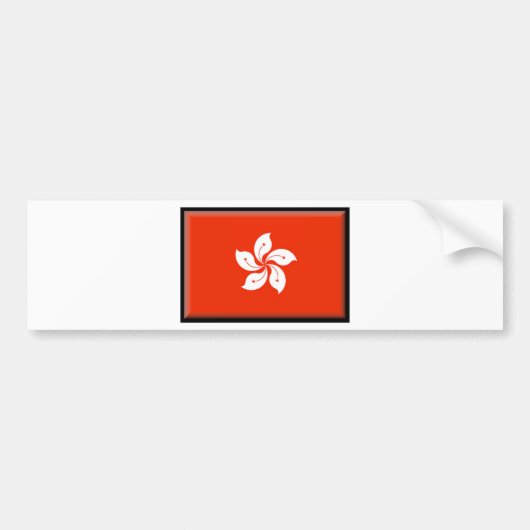 vlag van Hongkong (China) Bumpersticker (Voorkant)