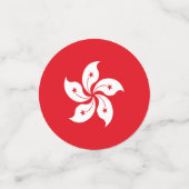 vlag van Hongkong Confetti (Kleine voorkant)