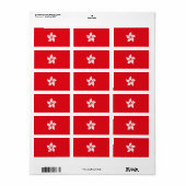 vlag van Hongkong Etiket (Full Sheet)