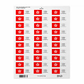 Vlag van Hongkong Etiket (Full Sheet)