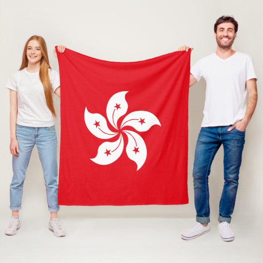 vlag van Hongkong Fleece Deken (In situ)