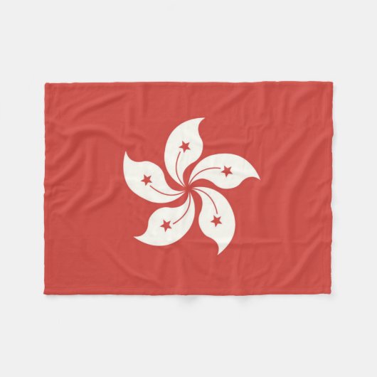 Vlag van Hongkong Fleece Deken (Voorkant (Horizontaal))