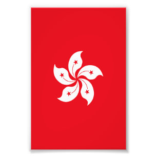 vlag van Hongkong Foto Afdruk