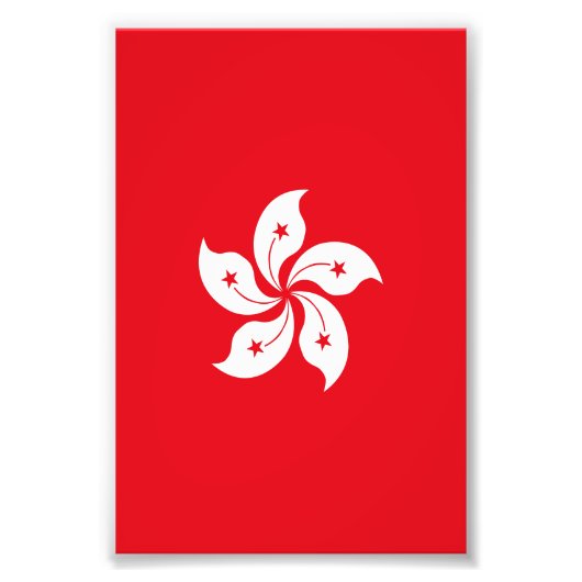vlag van Hongkong Foto Afdruk (Voorkant)