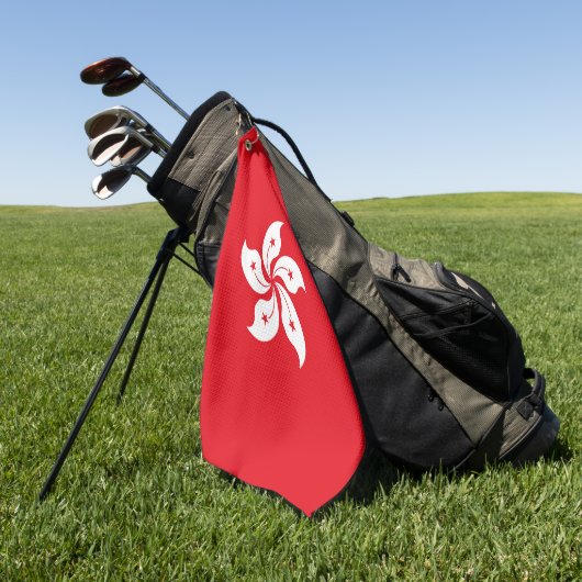 vlag van Hongkong Golfhanddoek (Groen)