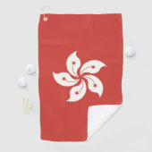Vlag van Hongkong Golfhanddoek (Insitu)