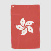 Vlag van Hongkong Golfhanddoek (Voorkant)
