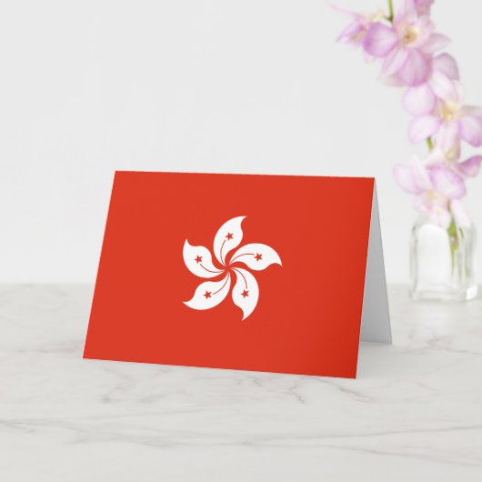 Vlag van Hongkong Kaart (Orchidee)