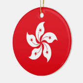 vlag van Hongkong Keramisch Ornament (Links)
