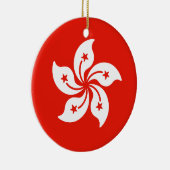 Vlag van Hongkong Keramisch Ornament (Rechts)