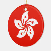 Vlag van Hongkong Keramisch Ornament (Links)