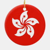 Vlag van Hongkong Keramisch Ornament (Achterkant)