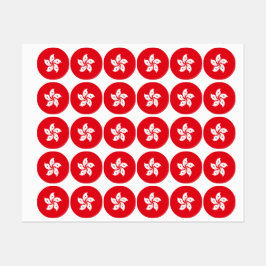 vlag van Hongkong Labels