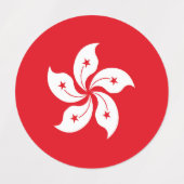 vlag van Hongkong Labels (Design 1)