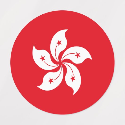 vlag van Hongkong Labels (Design 1)