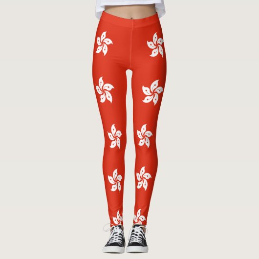 Vlag van Hongkong Leggings (Voorkant)